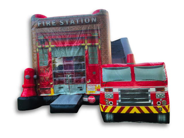 24ft Fire Engine 4-in-1 Combo with Water Slide