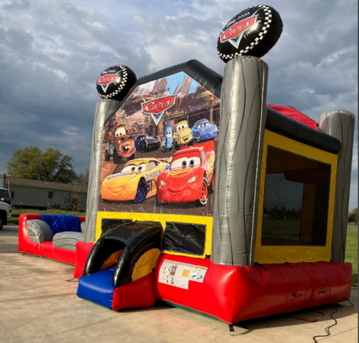 28ft Cars Jump & Slide Dry Combo