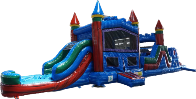 50ft Marble Obstacle Course Water Slide