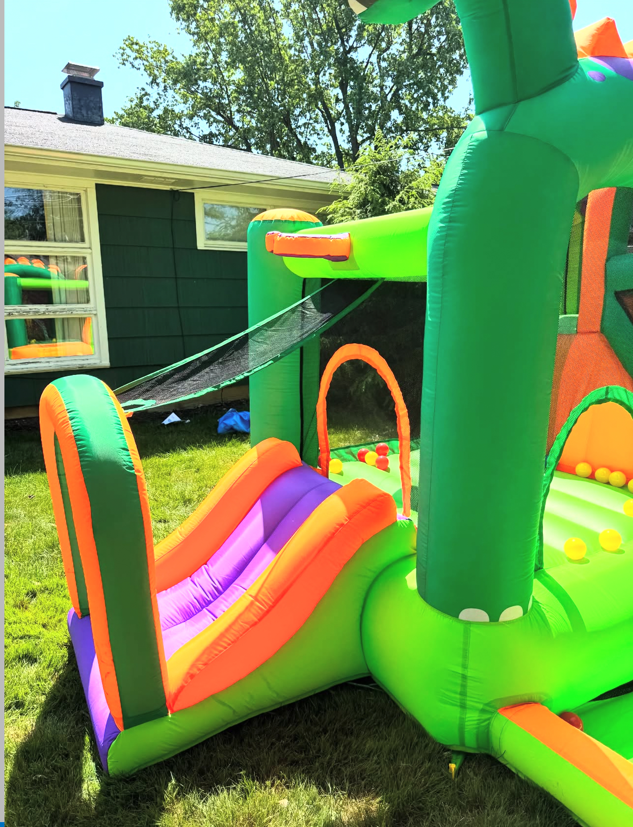 10ft 5-in-1 Dinosaur Toddlers Bounce House Combo - Image 3