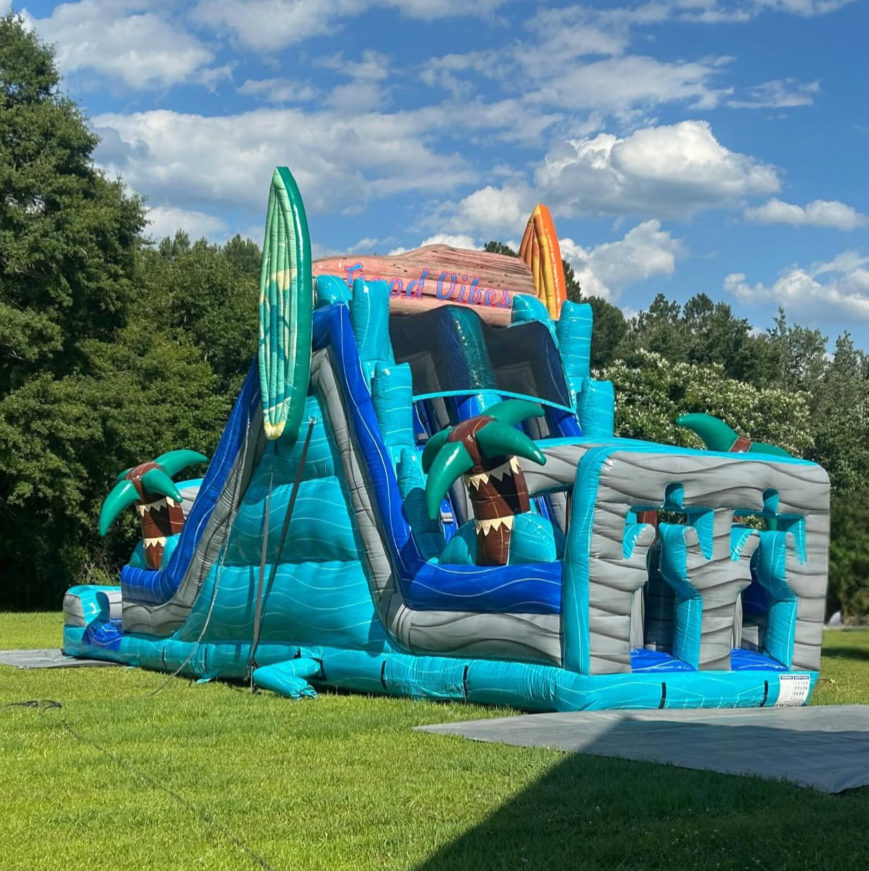 42ft Tropical Dual Lane Slide Bounce house Combo - Image 4